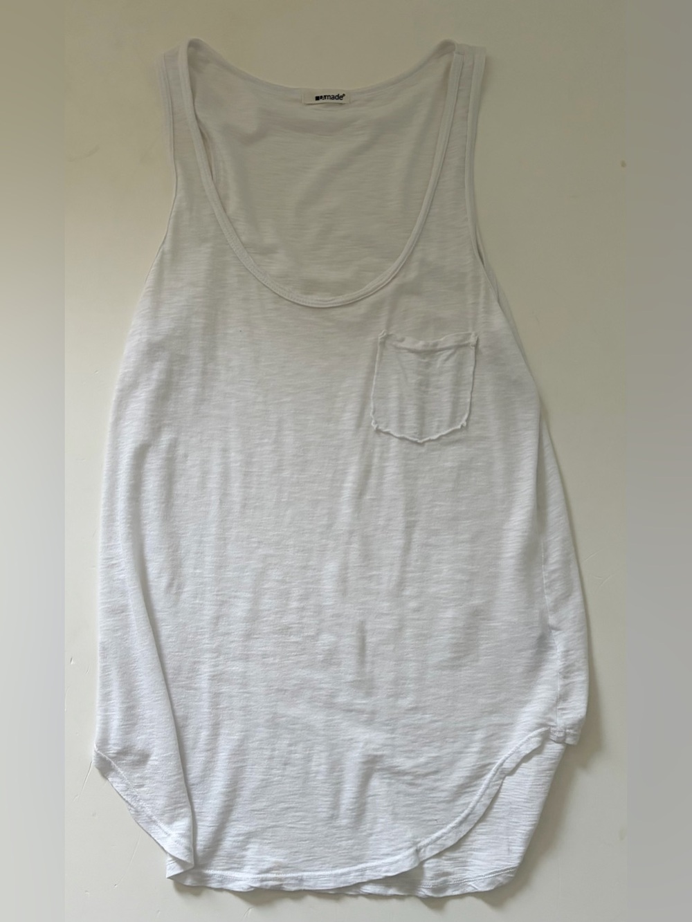 LAmade White Slub Pocket Tank Top
